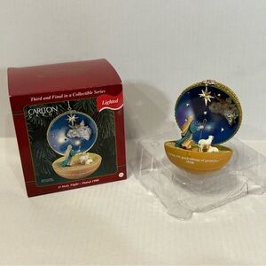 1998 Carlton Cards O Holy Night #3 Collectors Series Christmas Ornament Lighted